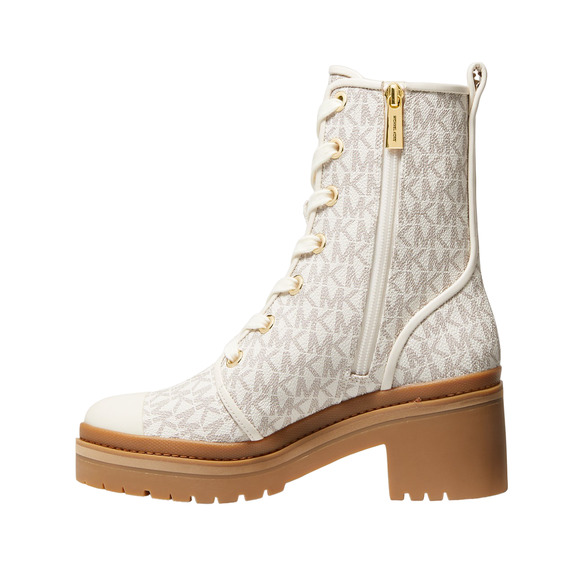 Michael Kors Corey MK Logo Combat Boot Bootie Vanilla 7/7.5/8/8.5/9 Nib $325 - Picture 3 of 4